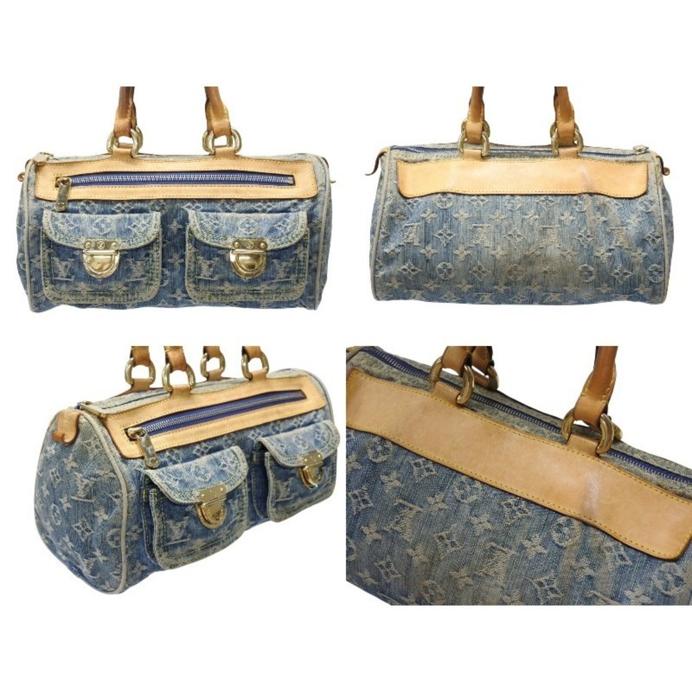Louis Vuitton Indigo Monogram Denim Neo Handbag Blue Speedy
